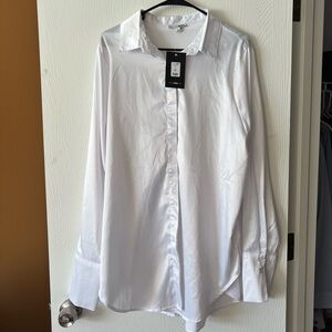 Fashion Nova Classic White Dress Shirt